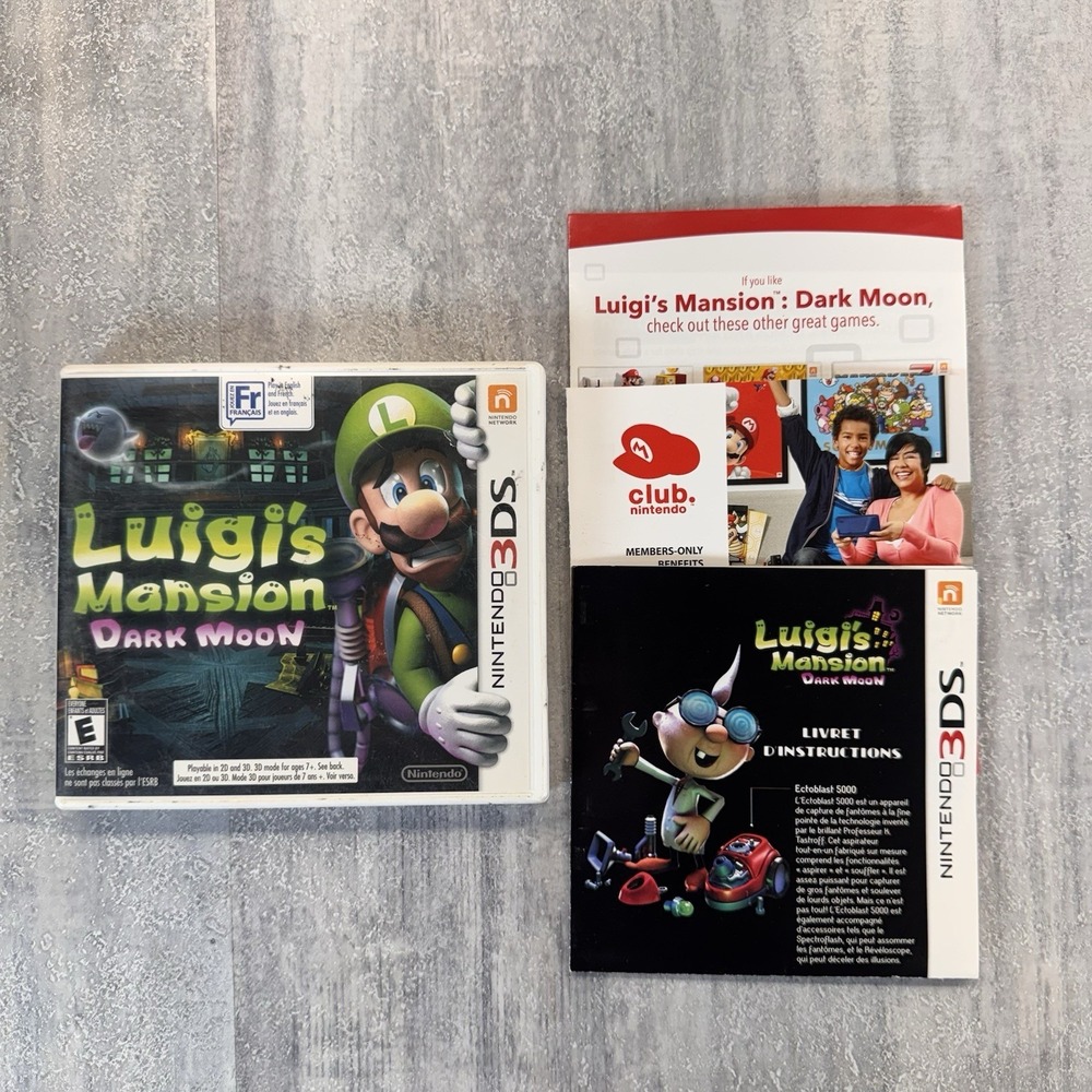 LUIGIS MANSION DARK MOON (NINTENDO 3DS) CASE ONLY NO GAME